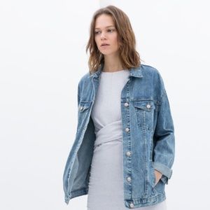 ZARA Oversized Denim Jacket - Size Small